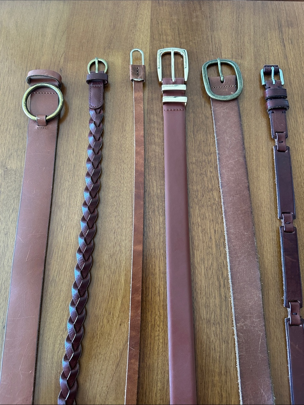 Assorted mixed lot of brown Leather belts - Picture 2 of 4